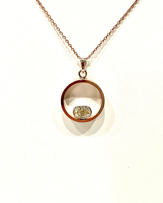 STUNNING 14k ROSE GOLD AND DIAMOND NECKLACE