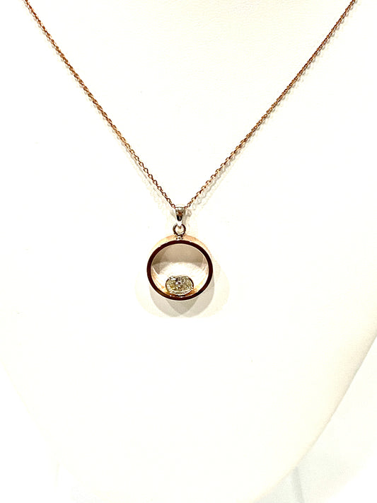 STUNNING 14k ROSE GOLD AND DIAMOND NECKLACE