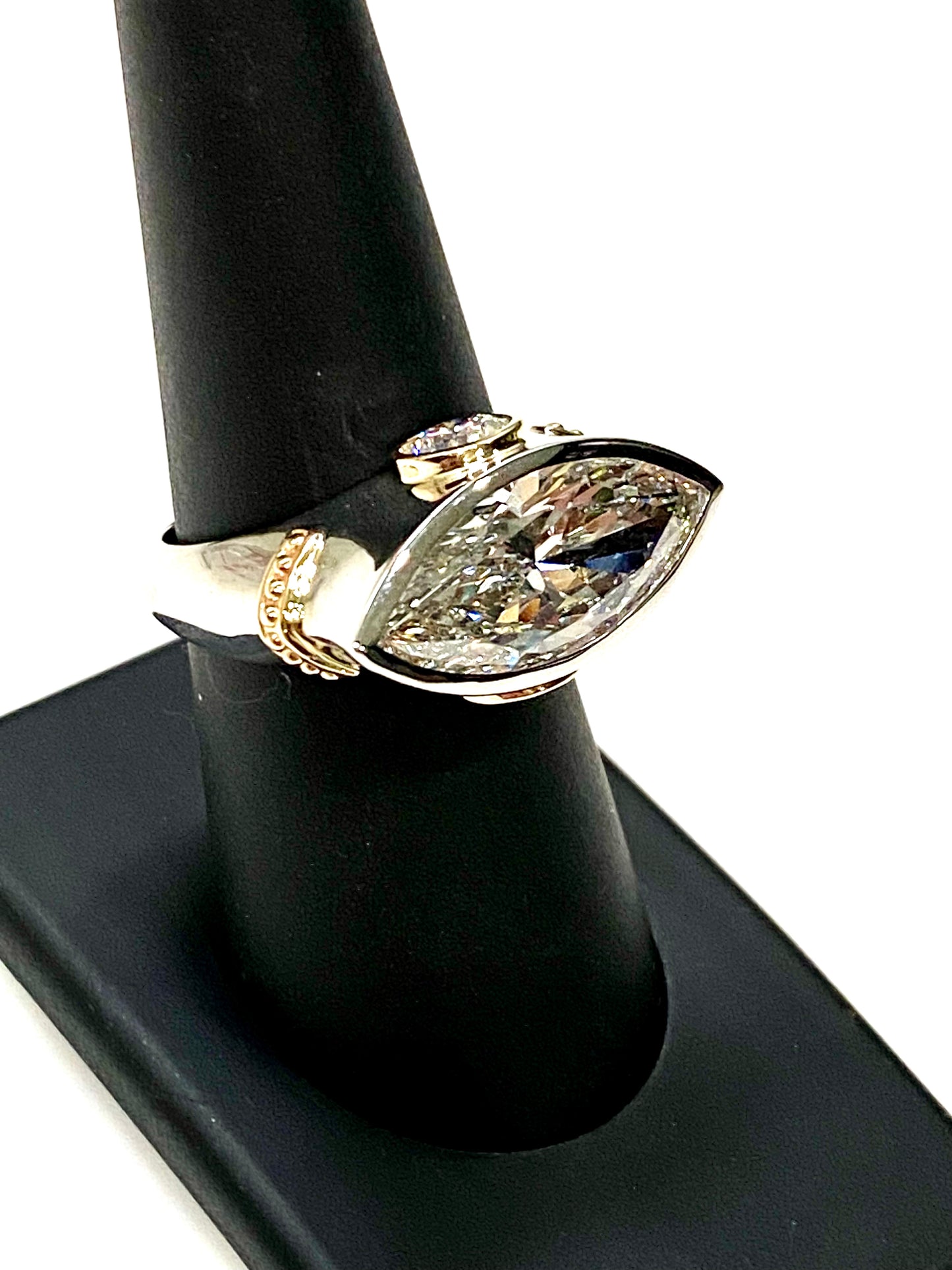 Custom Designed Diamond Two Tone Lab Grown Diamond Ring.