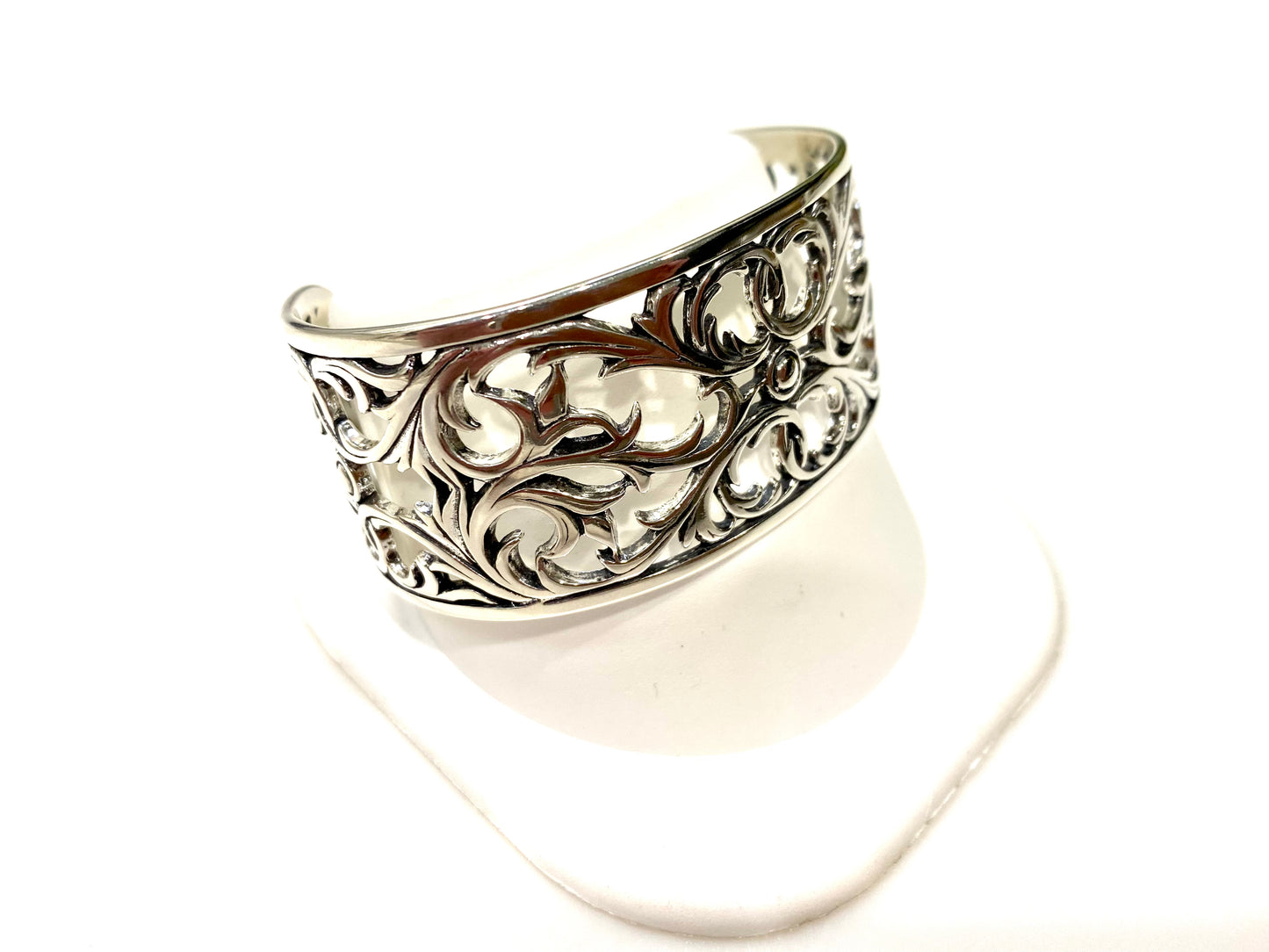 BEAUTIFUL NEW FILIGREE STERLING SILVER CUFF BRACELET