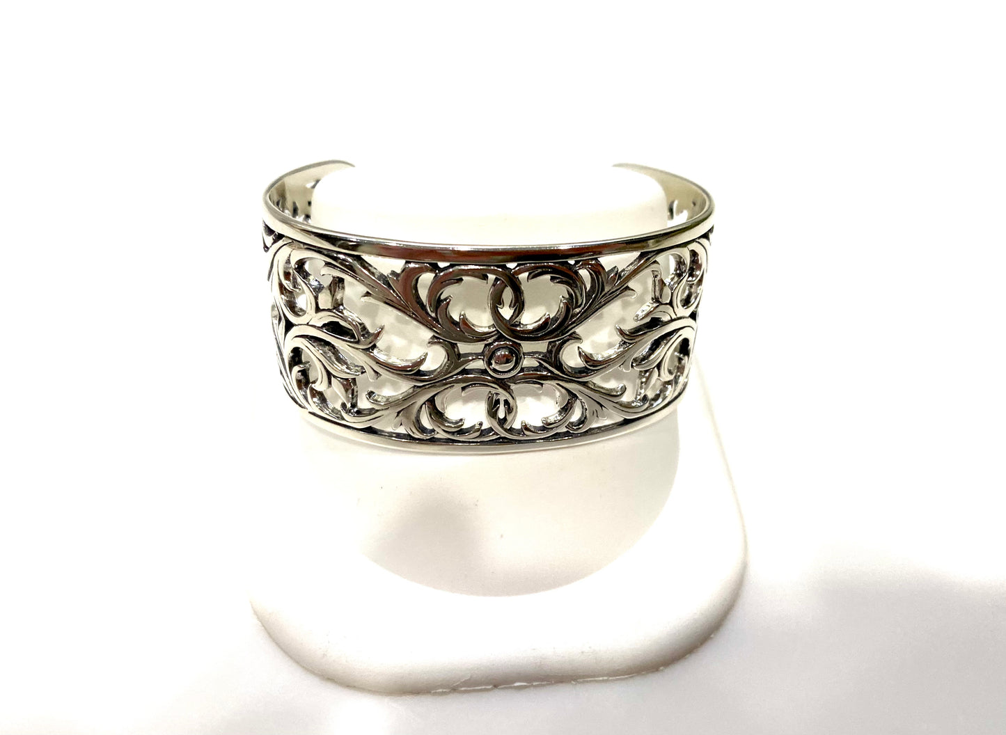 BEAUTIFUL NEW FILIGREE STERLING SILVER CUFF BRACELET