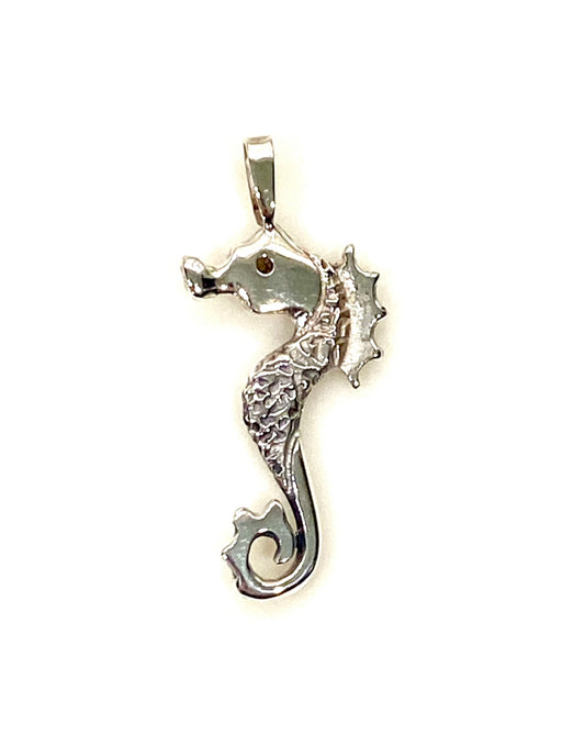 BABY SEAHORSE SOLID STERLING SILVER PENDANT