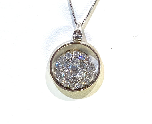 GORGEOUS 14k DIAMOND AND WHITE GOLD NECKLACE