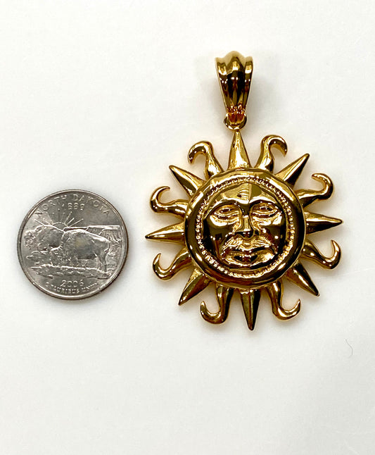 LARGE BRASS SUNSHINE PENDANT