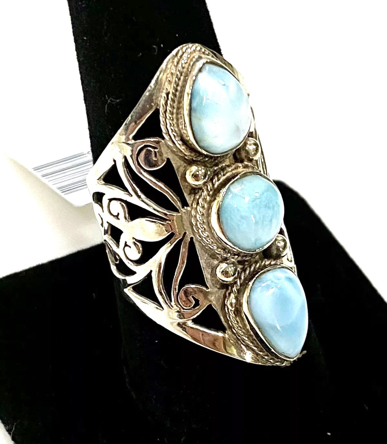 Larimar Sterling Silver Ring