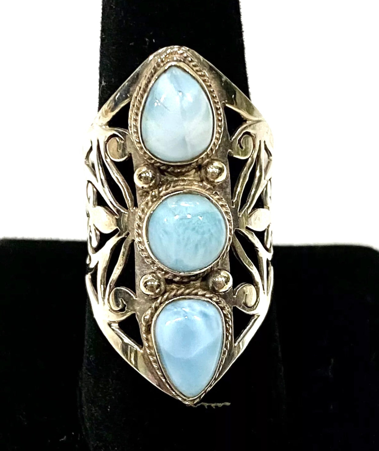 Larimar Sterling Silver Ring