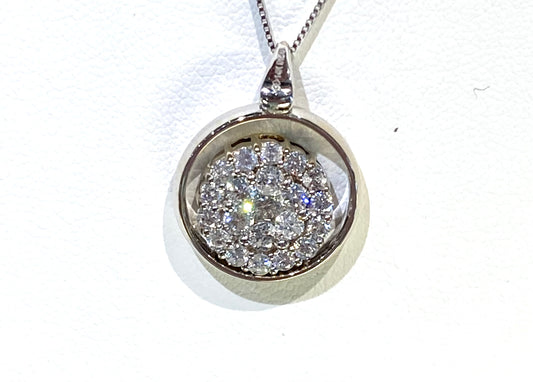 GORGEOUS 14k DIAMOND AND WHITE GOLD NECKLACE