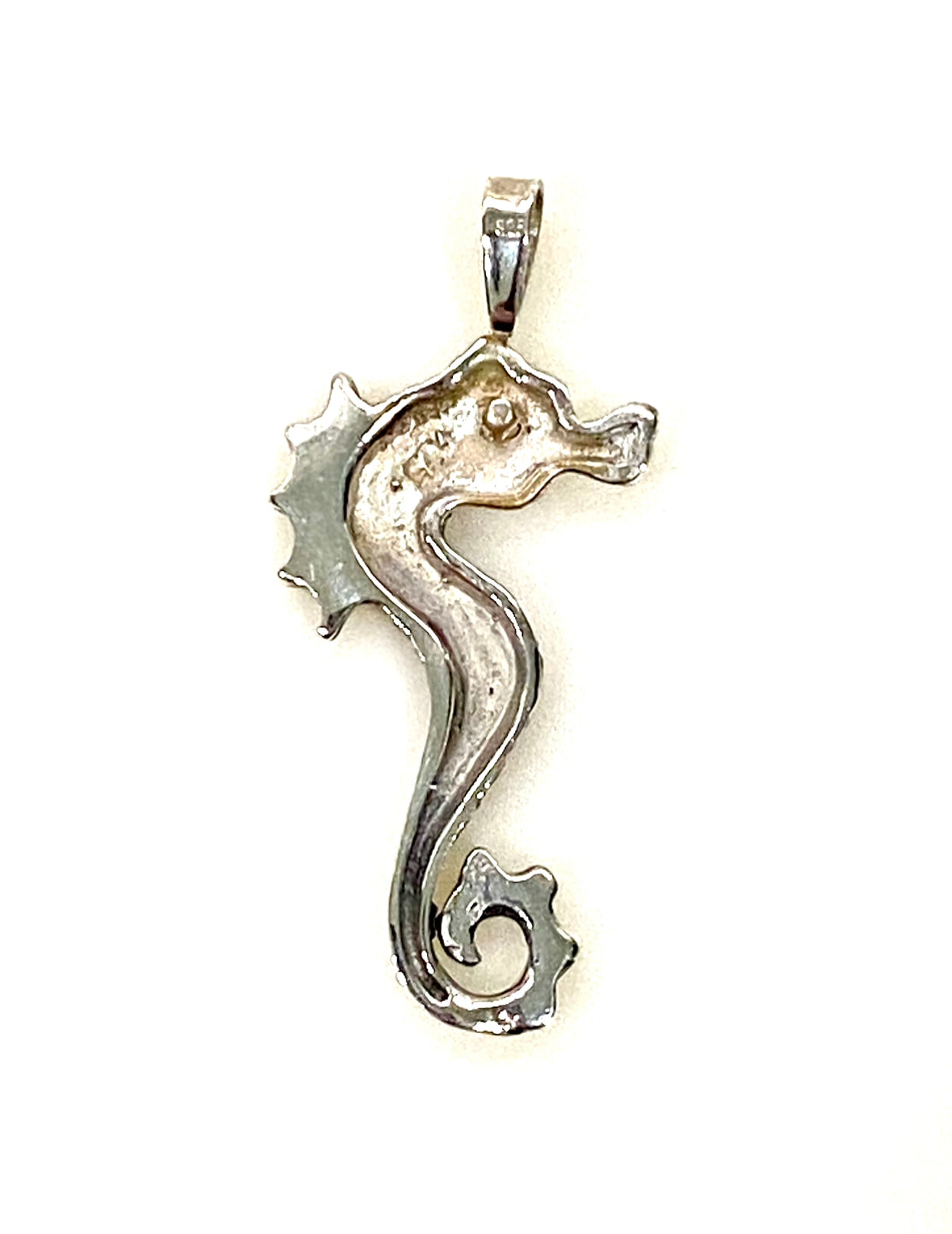 BABY SEAHORSE SOLID STERLING SILVER PENDANT