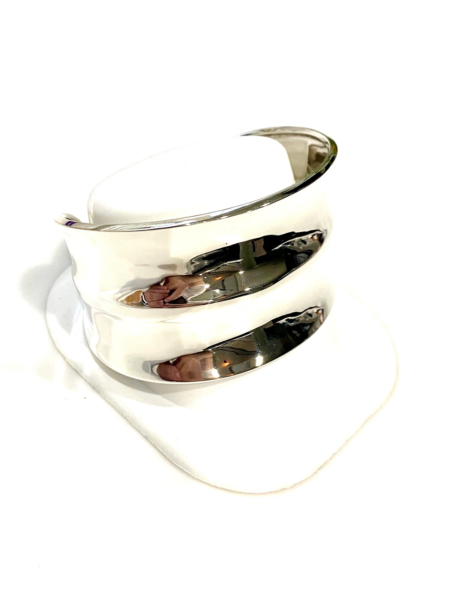 CLASSIC SOLID STERLING SILVER DOUBLE CUFF BRACELET