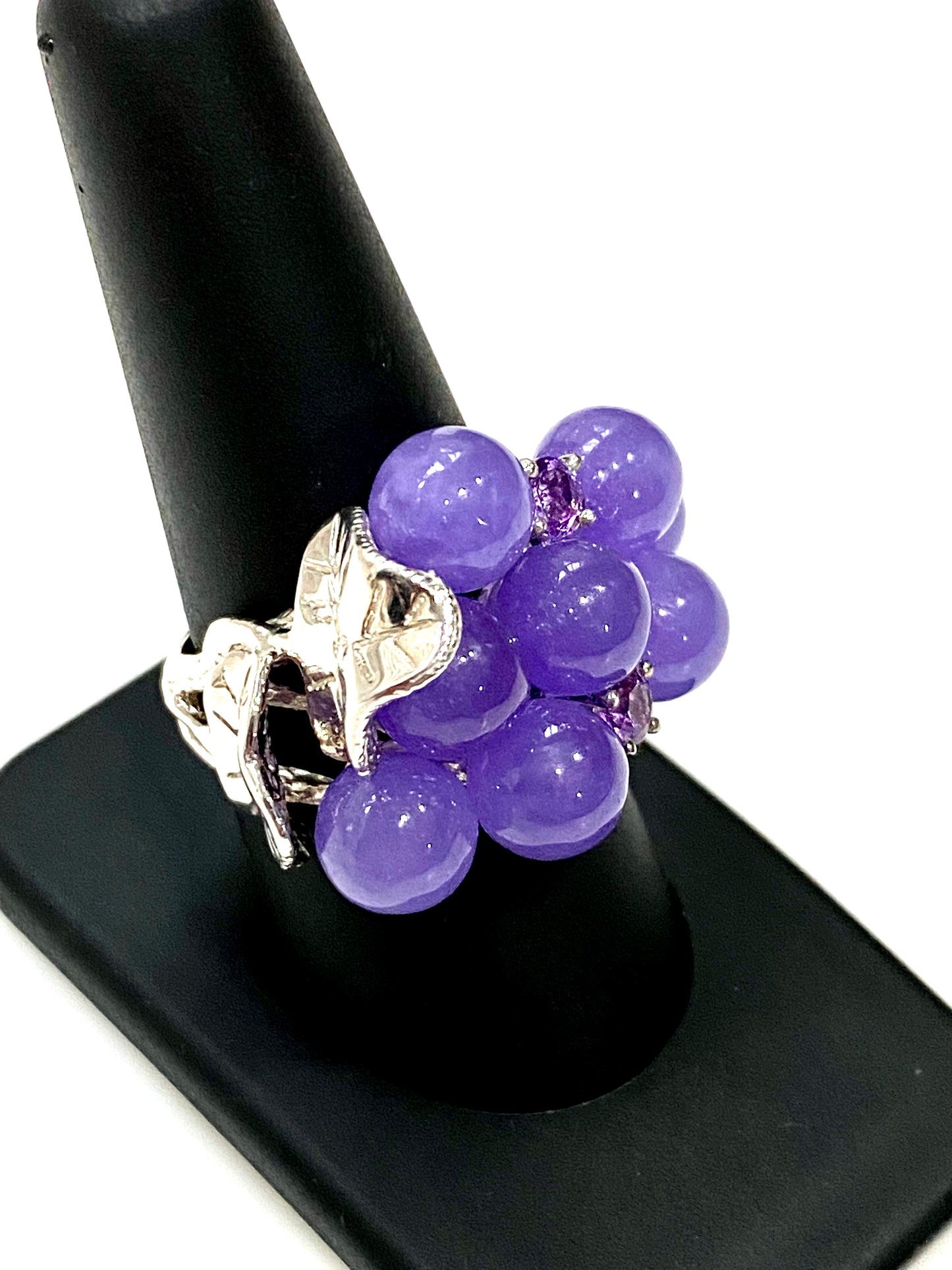 GORGEOUS CABOCHON AMETHYST STERLING SILVER RING