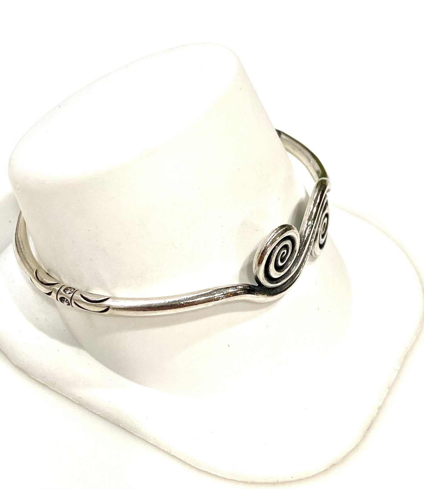 UNIQUE RUSTIC BOHO SOLID STERLING SILVER CUFF BRACELET