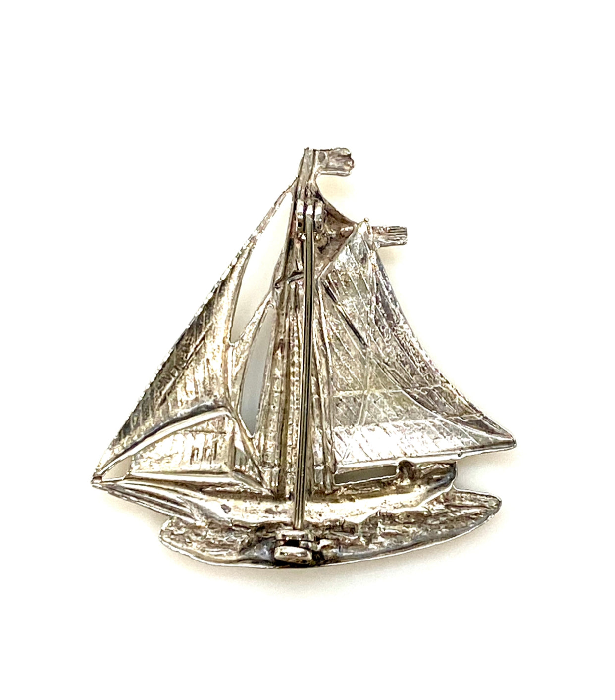 Sailboat Sterling Silver Pin Brooch