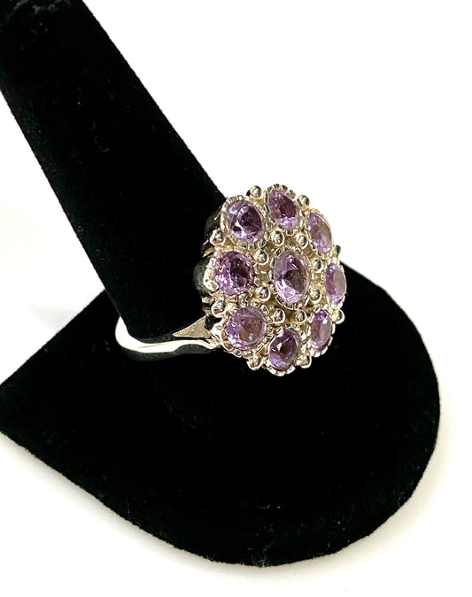 GORGEOUS GENUINE AMETHYST STERLING SILVER RING