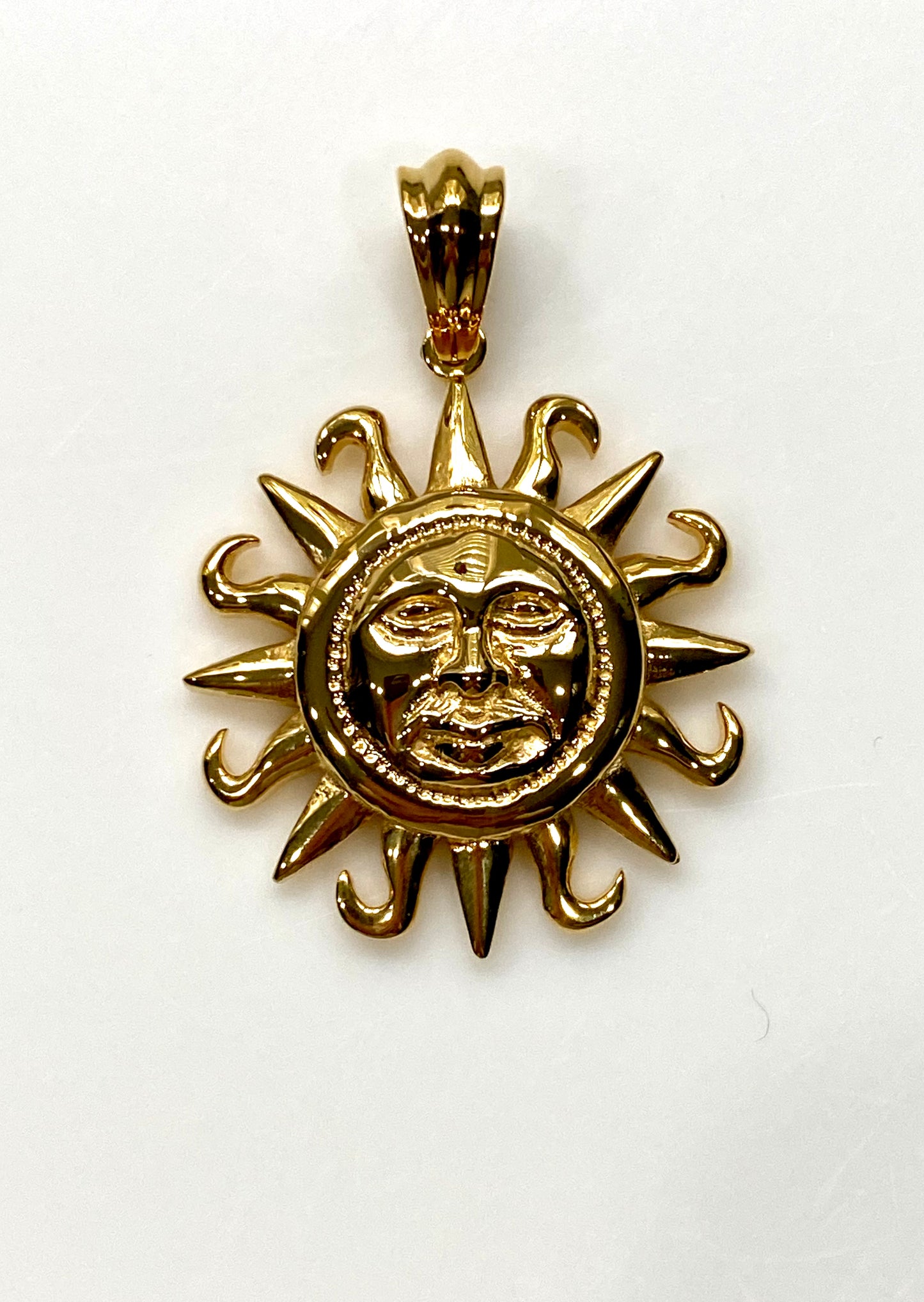 LARGE BRASS SUNSHINE PENDANT