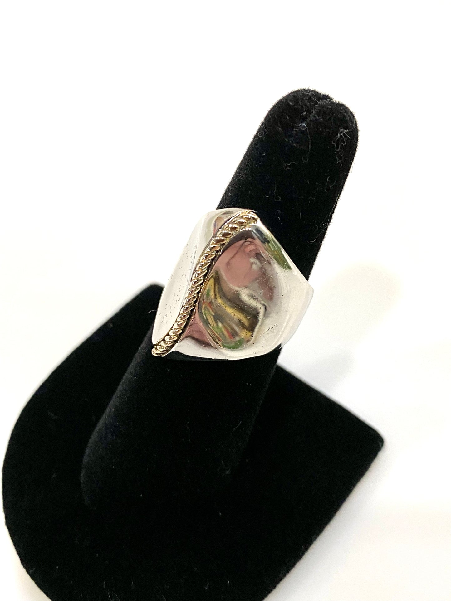 MODERN YURMAN INSPIRED STERLING SILVER RING