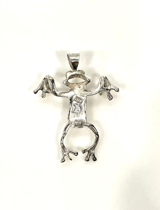 Sterling Silver Frog Pendant