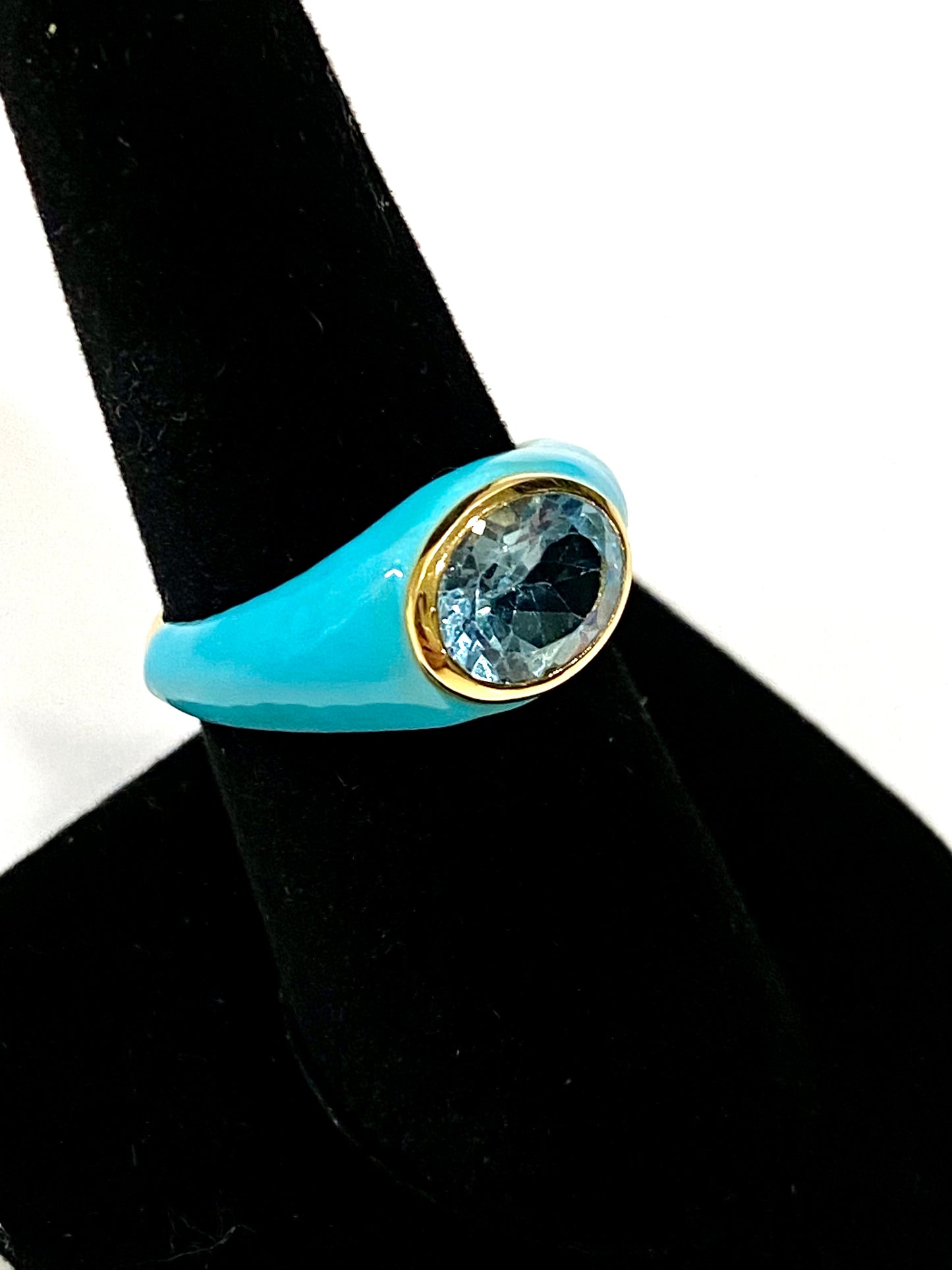 Gorgeous Blue Topaz Sterling Silver Ring