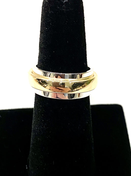 Solid Sterling Silver 14k Band