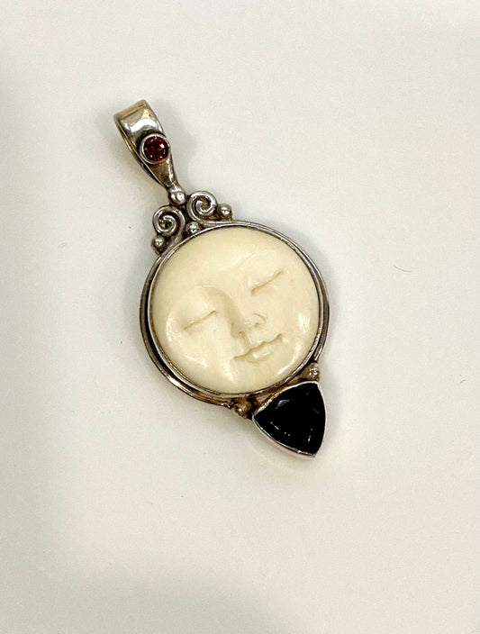 Sajen Designer Moon Face Pendant