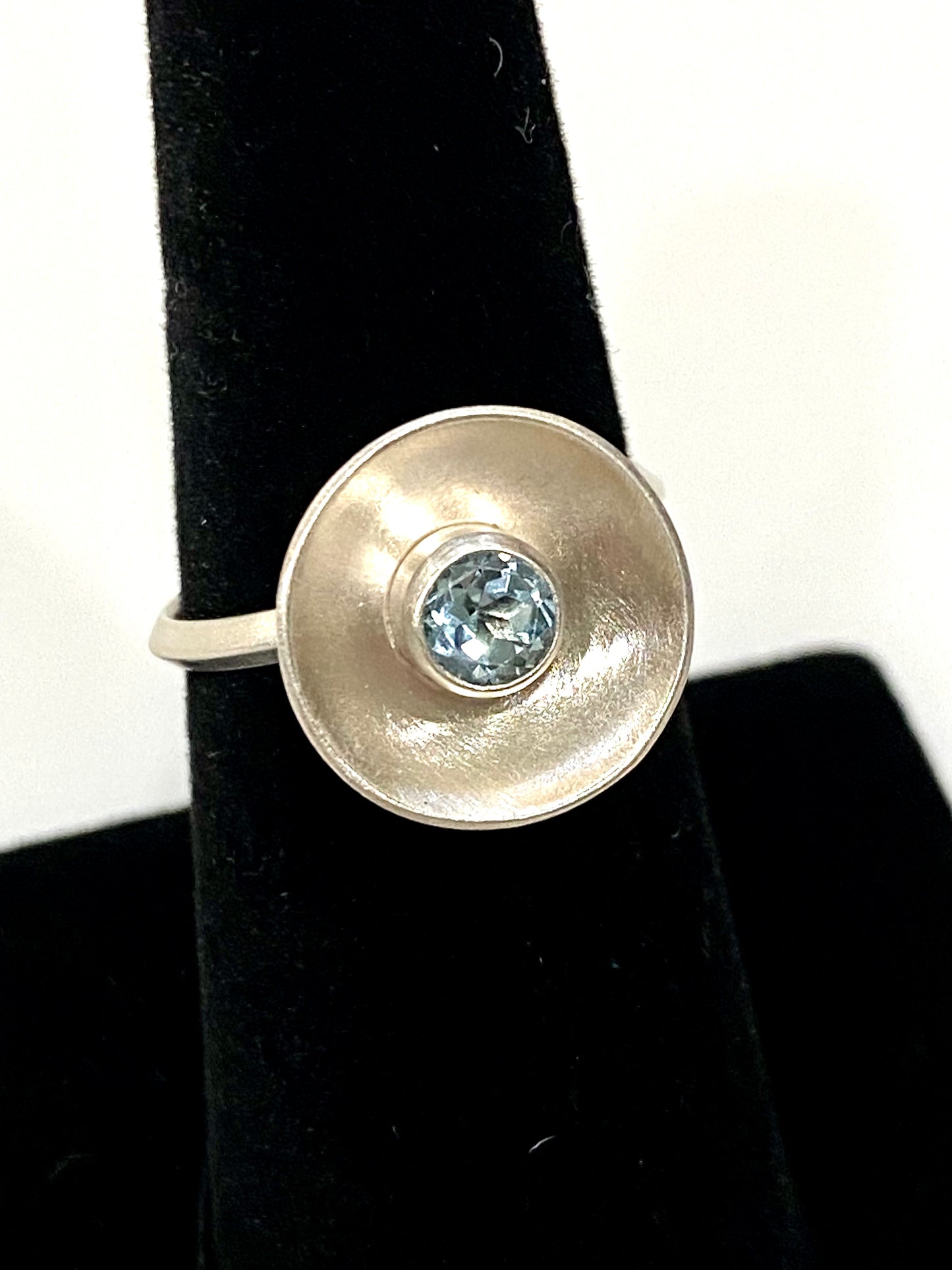 Magnificently Designed Blue Topaz in Sterling Silver Ring