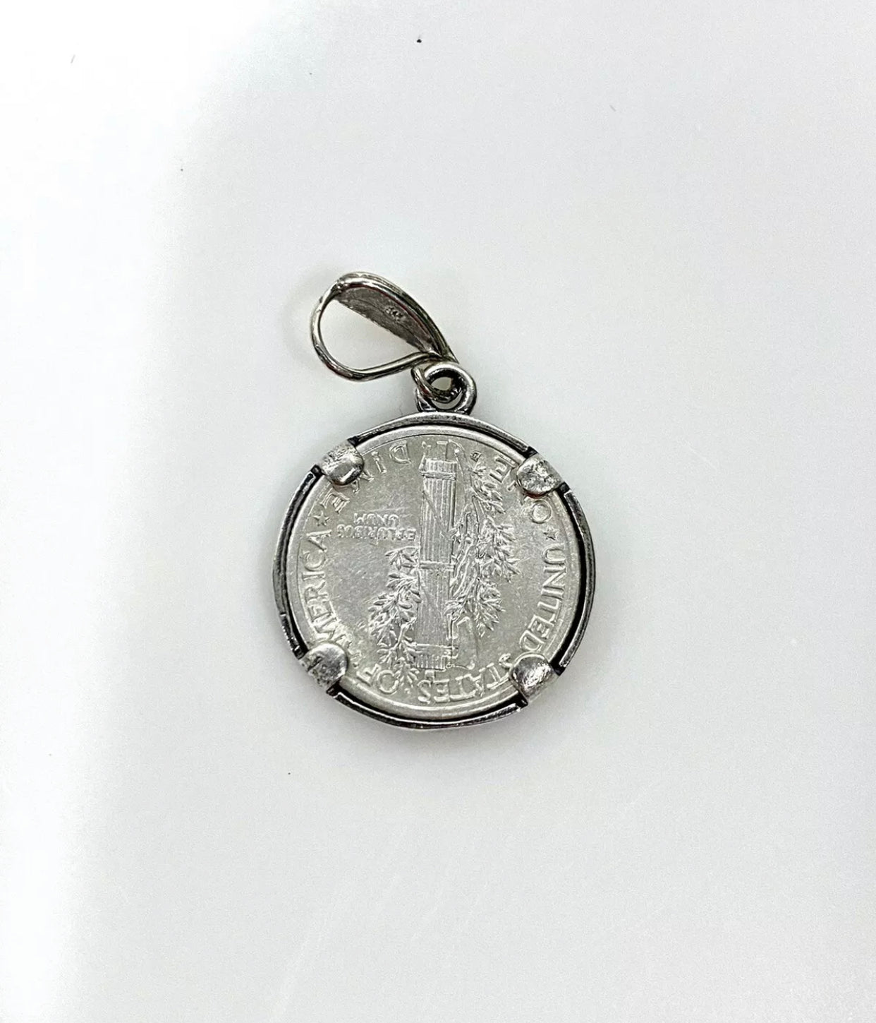 1938 Silver Dime Coin Pendant