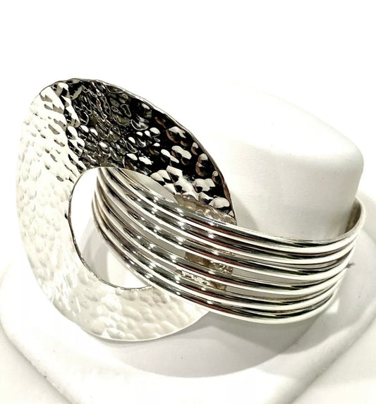 Gorgeous Modern Sterling Silver Cuff Bracelet