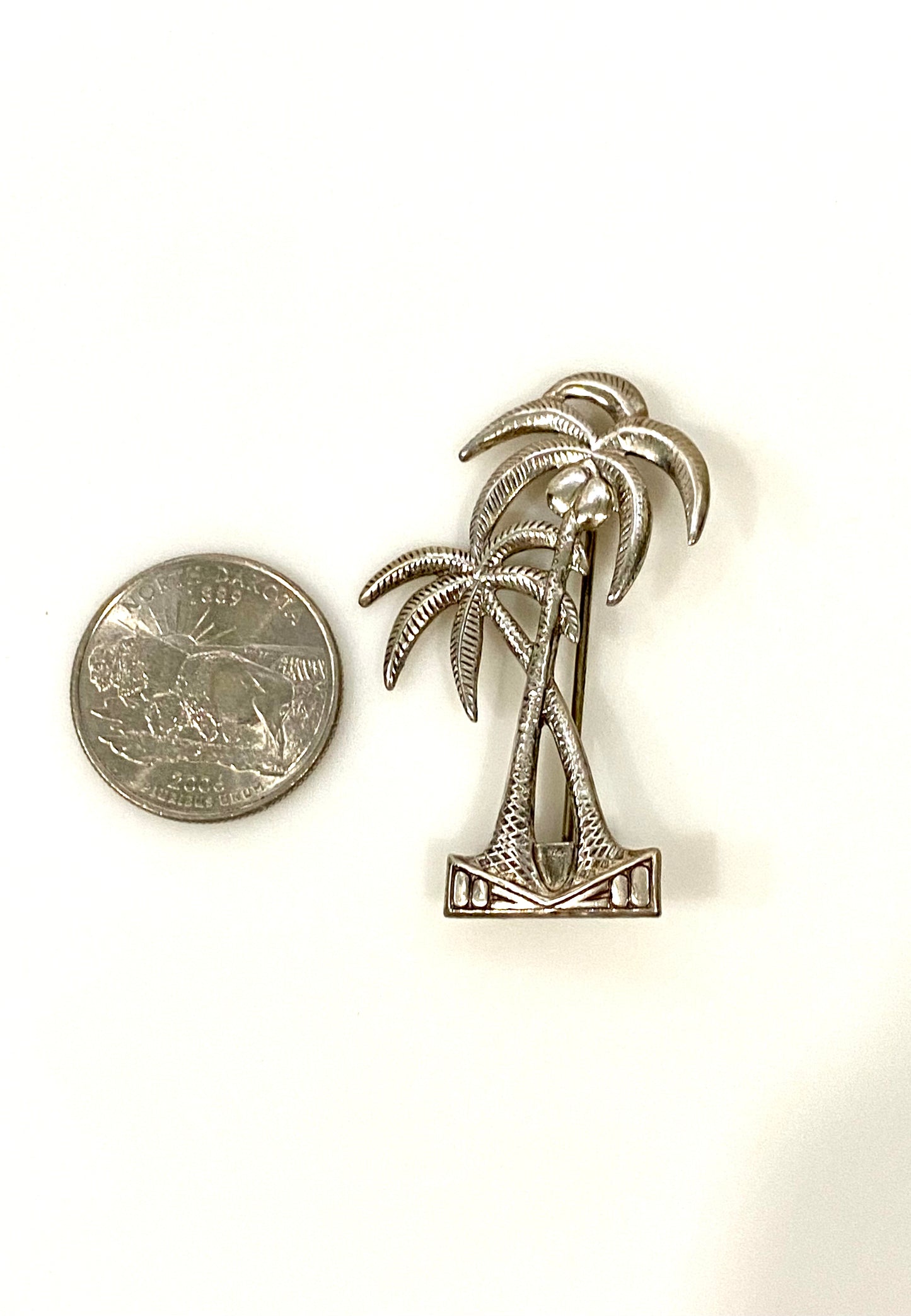 STERLING SILVER PALM TREE PIN/BROOCH