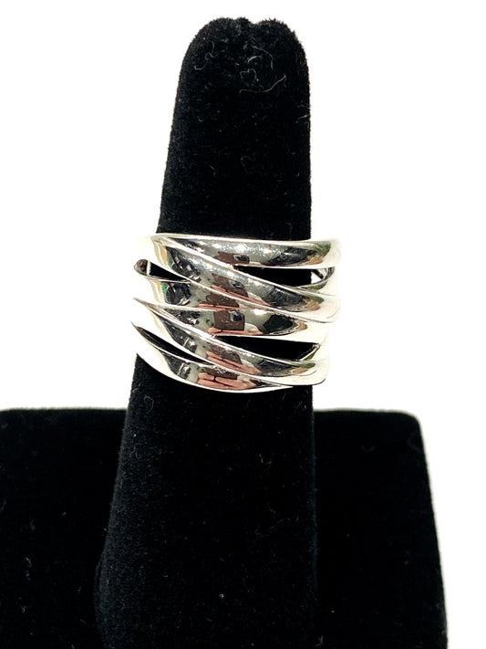 STERLING SILVER OPEN WRAP RING