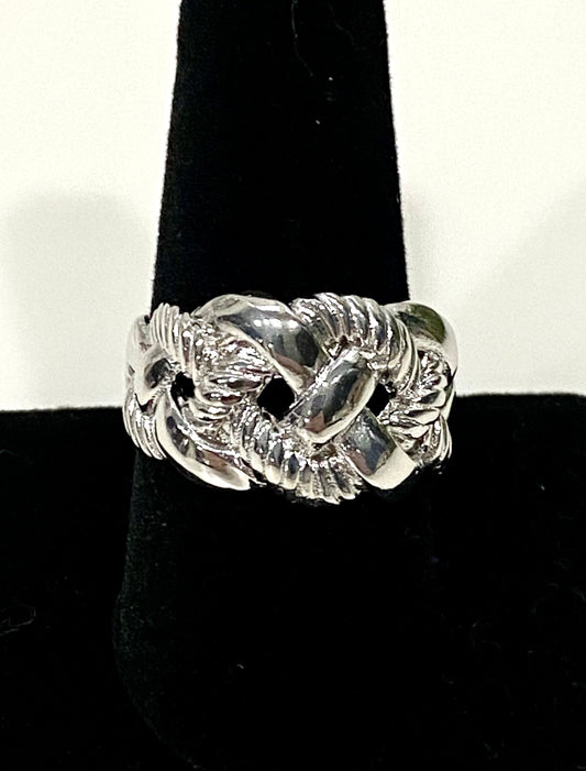 Men’s Italian Love Knot Sterling Silver Ring