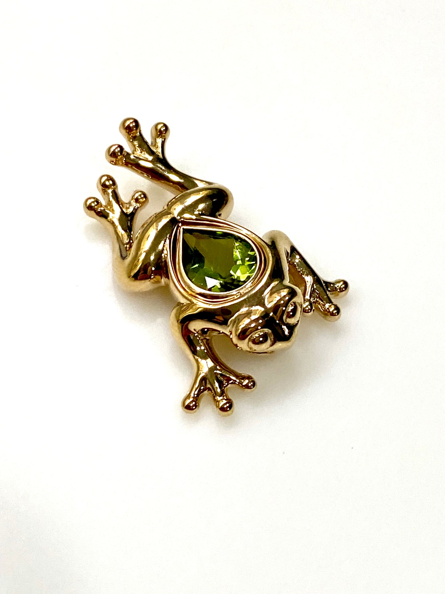 Unique Peridot Frog Pendant