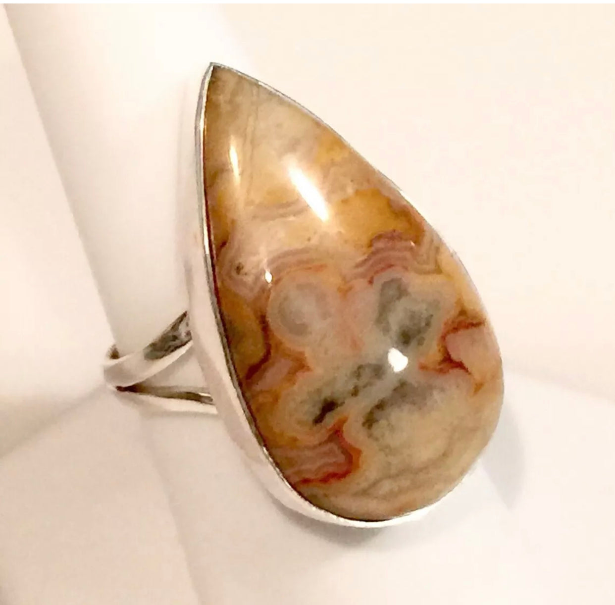 Large Bumble Bee Jasper Sterling Silver Ring