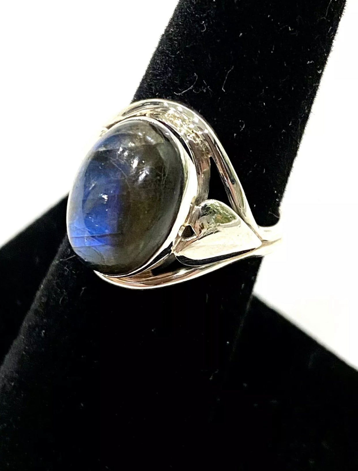 Brilliant Labradorite Sterling Silver Ring