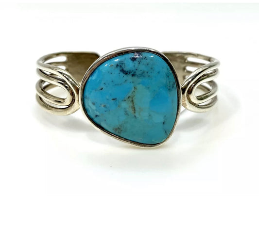 Beautiful Turquoise Sterling Silver Cuff Bracelet