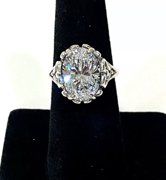 Gorgeous Oval CZ Engagement Ring