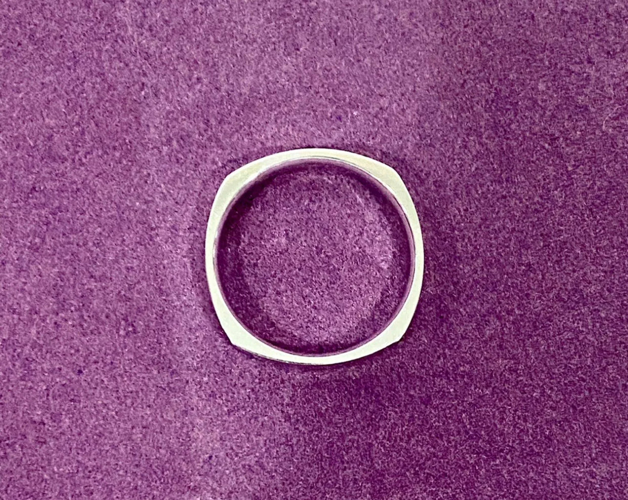 4mm Squared 14k White Gold Ring