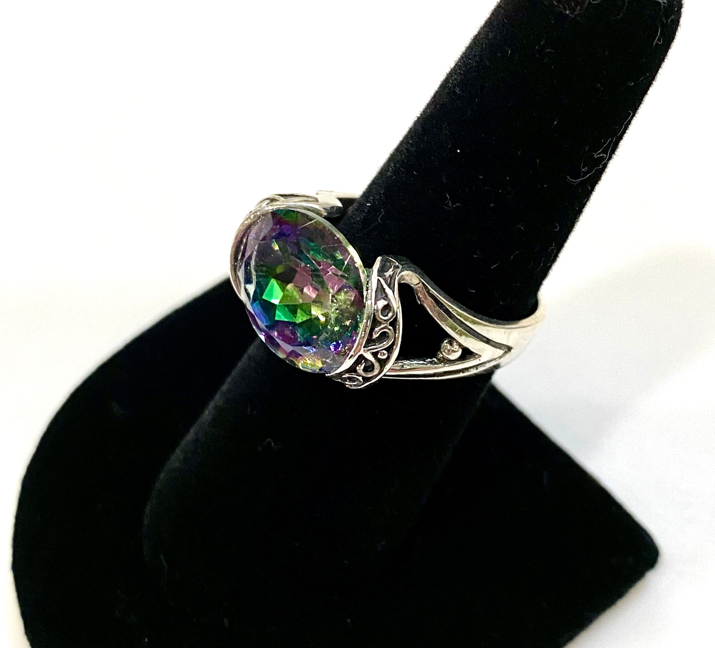 VIBRANT MYSTIC TOPAZ STERLING SILVER RING