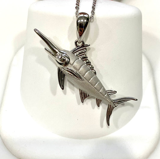 Dynamic Marlin Sterling Silver Neclace