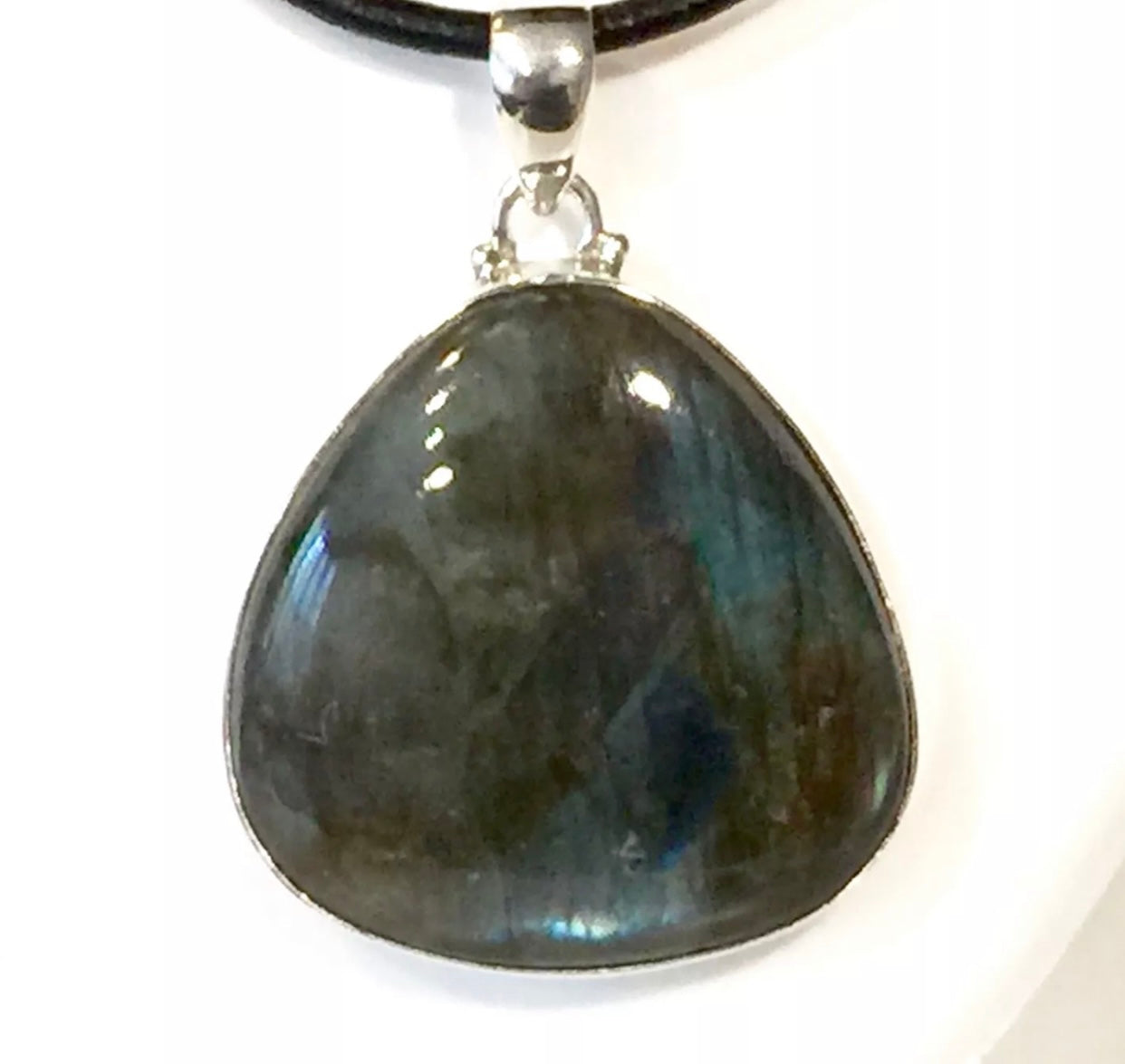 Large Labradorite Sterling Silver Pendant