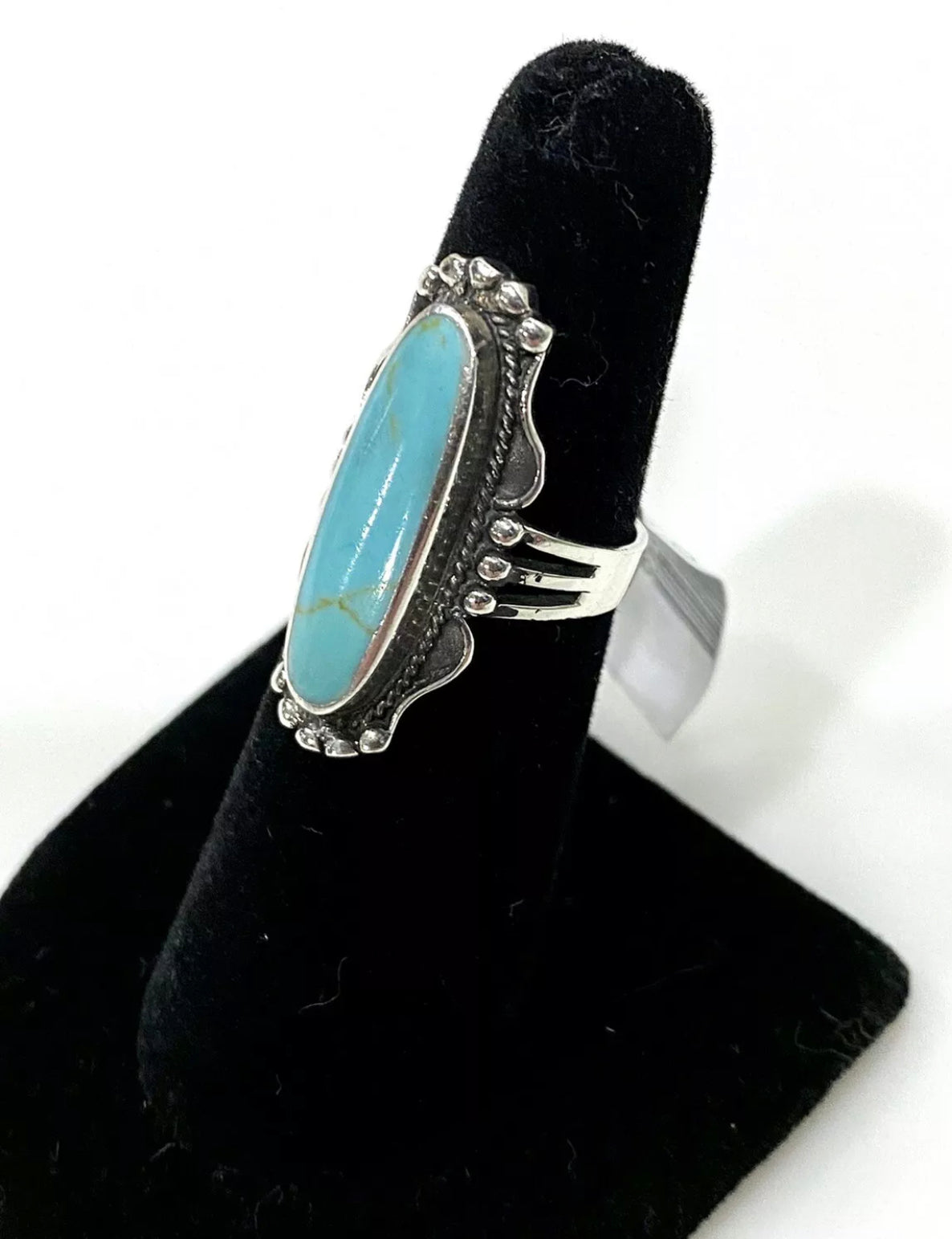 Genuine Turquoise Sterling Silver Ring