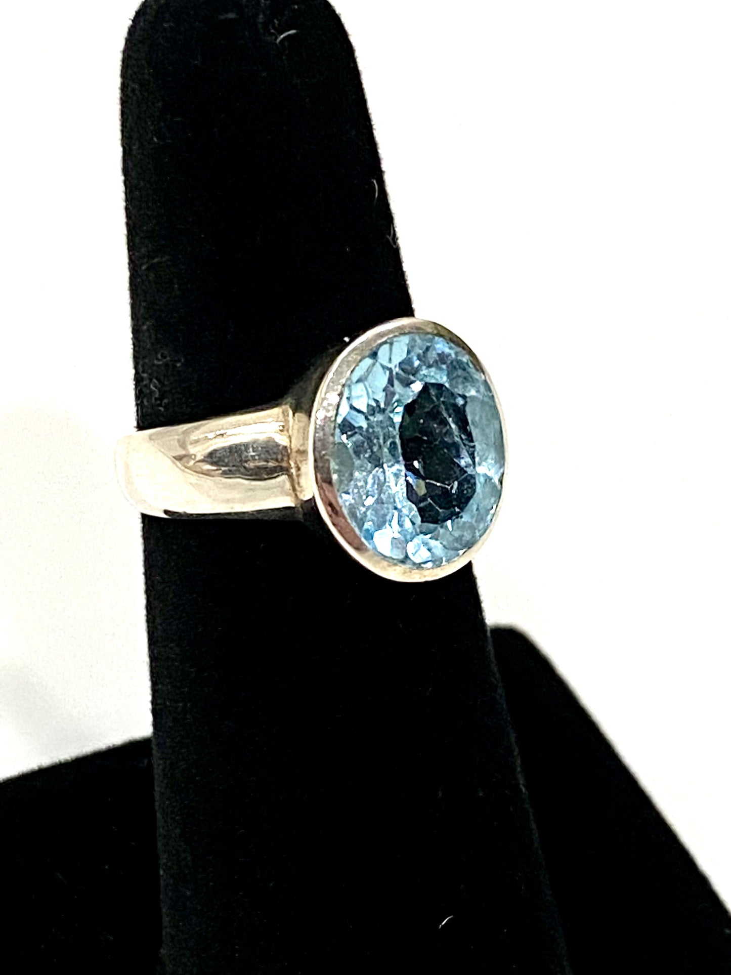 Gorgeous Blue Topaz Sterling Silver Ring