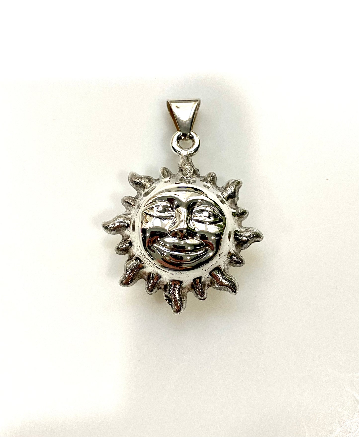 FUN PUFFY SUNSHINE STERLING SILVER PENDANT