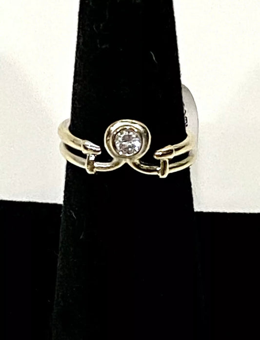 Ladies 14k Bezel Set Diamond Ring