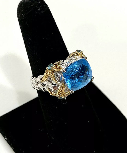 Victoria Wiek Blue Topaz Sterling Silver Ring