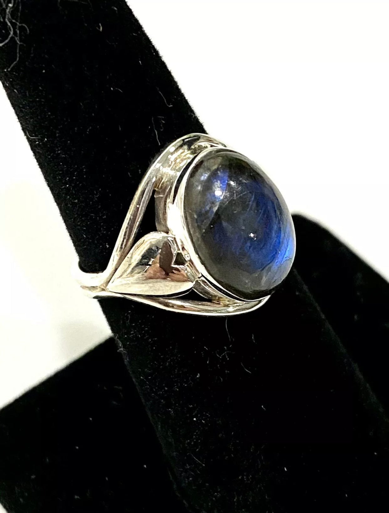 Brilliant Labradorite Sterling Silver Ring