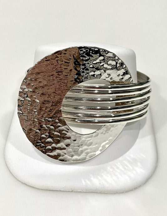 Gorgeous Modern Sterling Silver Cuff Bracelet