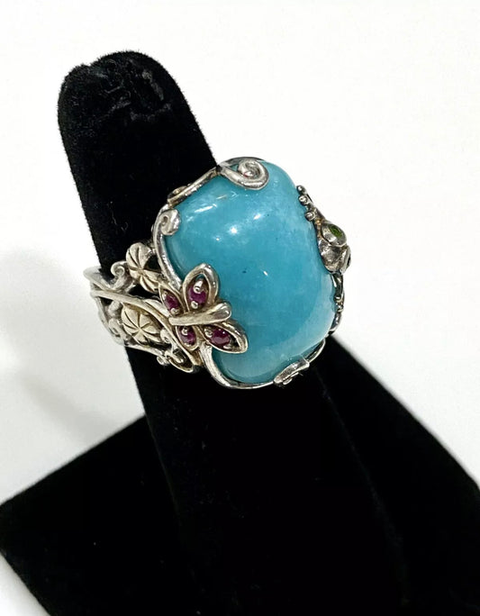 Artfully Designed Turquoise Sterling Silver Ring