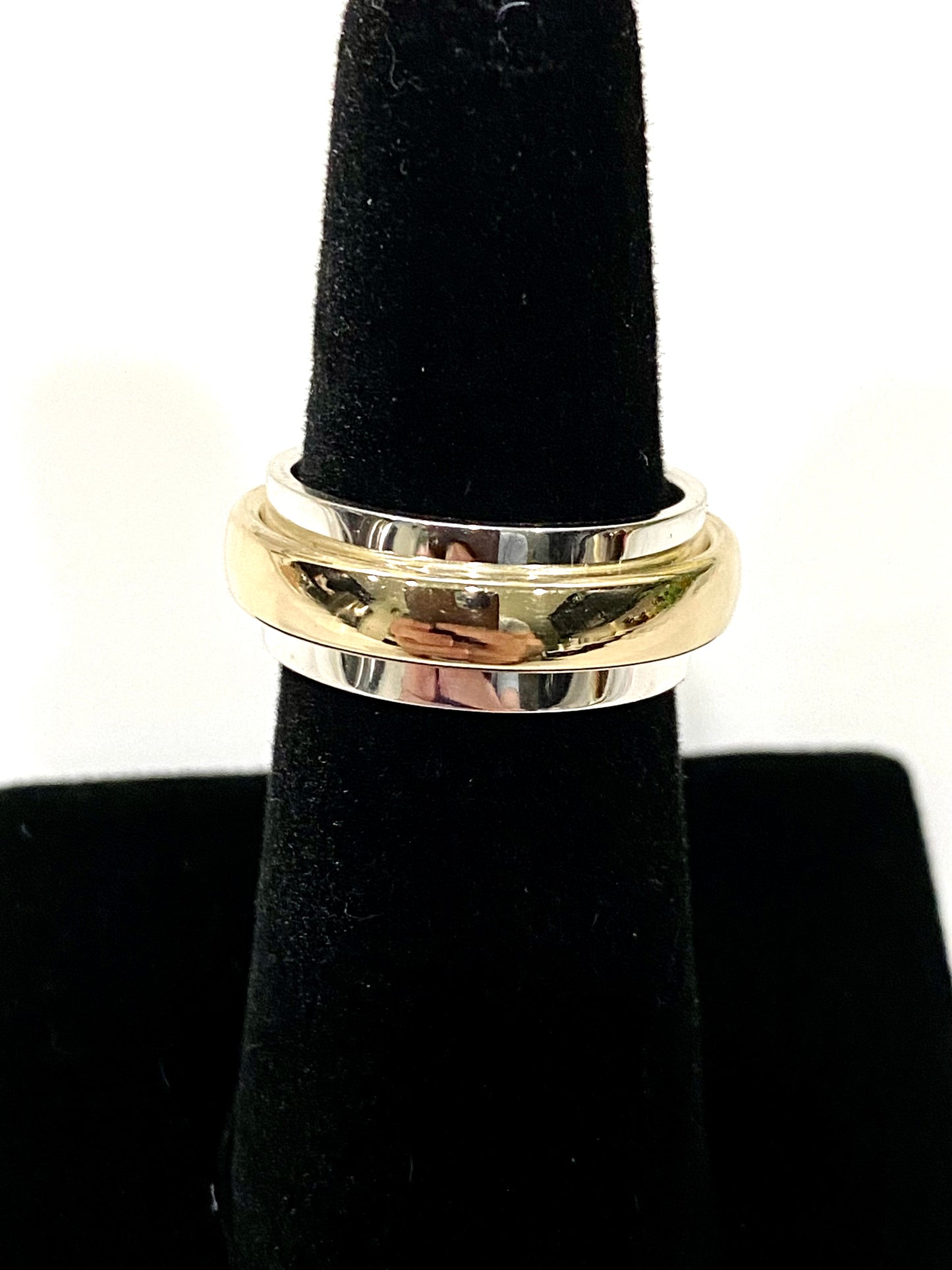 Classic Sterling Silver 14k Gold Bands