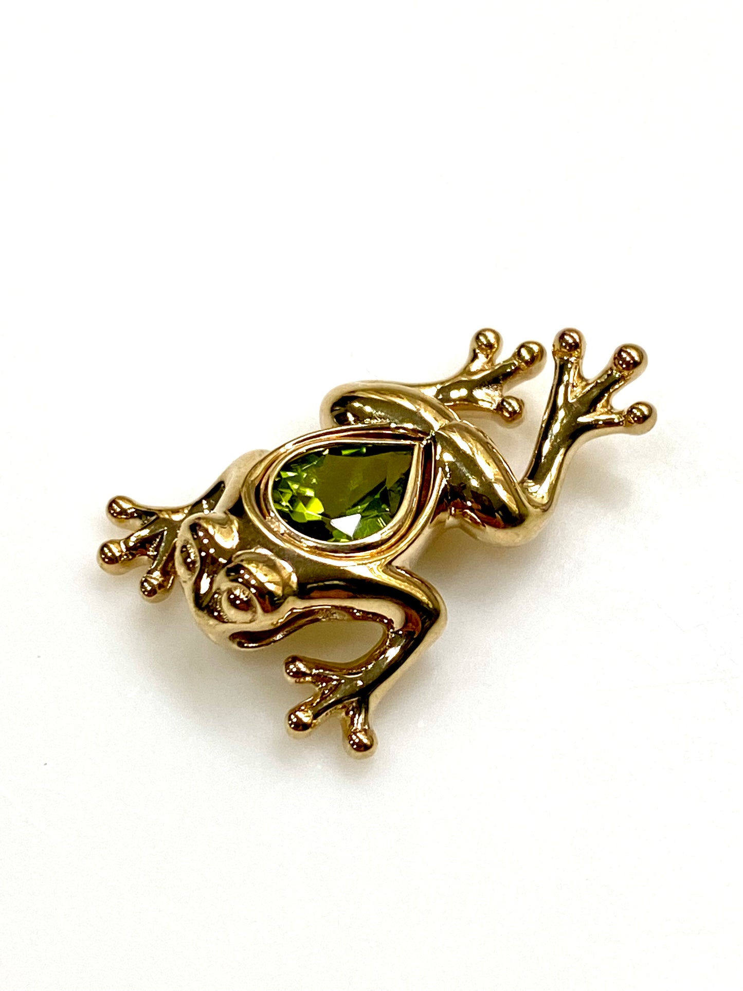 Unique Peridot Frog Pendant