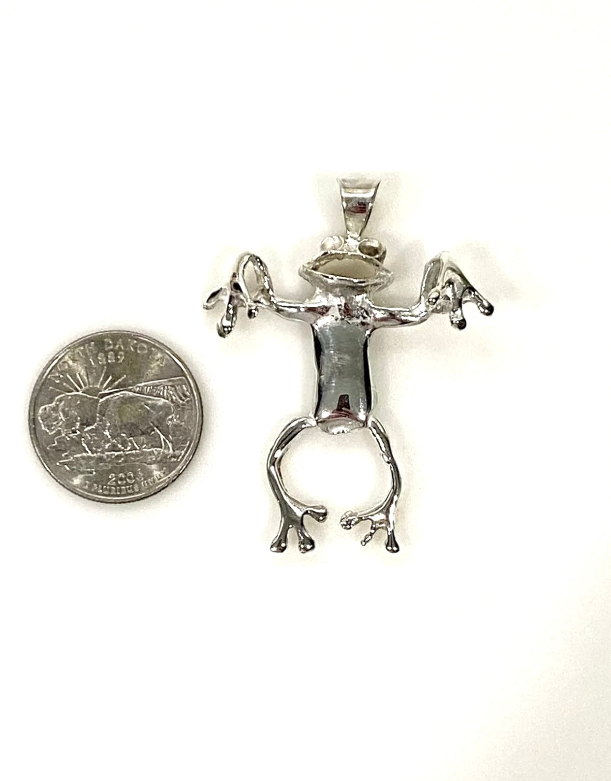 Sterling Silver Frog Pendant