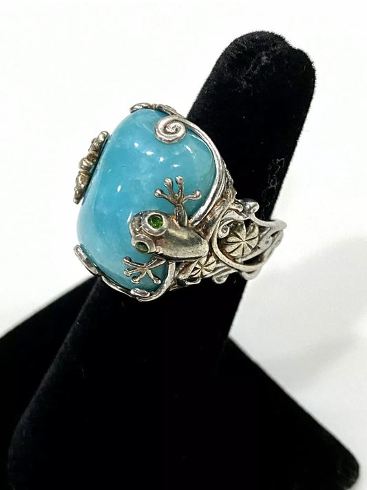 Artfully Designed Turquoise Sterling Silver Ring